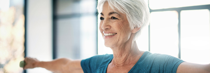 Elder-Woman-Weights - Anti-Aging in Sarasota FL